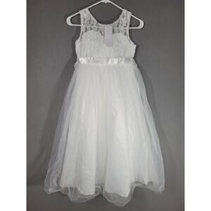 Flower Girl DressLace Top Tulle Skirt Girls Lace Party Dress Size 140 (9-10yrs)